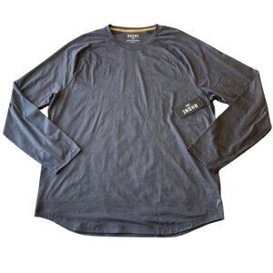 Rhone Atmosphere Tee Shirt Long Sleeve Classic Fit Mens XXL Asphalt Heather NWT